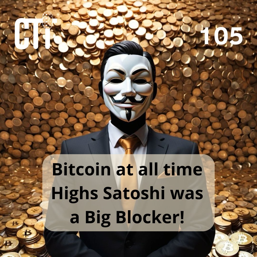 CTT_Podcast's tweet image. 🚀 Dive into the latest episode of #CTTPodcast, now streaming on @Spotify! 🎧

Tune in as we unpack the buzz around "CTTPodcast Ep. 105 - #Bitcoin's Soaring Heights: Insights from #Satoshi, the Big Blocker!"

Don't miss out - Watch Now! 📲   i.mtr.cool/vanwufyswq