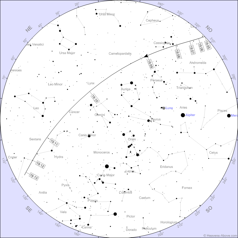 astropuebla's tweet photo. 📣¡Atentos al cielo!
Hoy jueves 14 de marzo pasará la Estación Espacial de China Tiangong 🇨🇳 sobre México🇲🇽
⏰De 07:06 p. m. a 07:12 p. m.
🧭De noroeste a este-sureste.
¡Viajan tres taikonautas abordo!
Se observa a simple vista ¡brillante! 👀
#Puebla #Sinaloa #Chiapas #CDMX #Gdl https://t.co/qkD6iLTwKp
