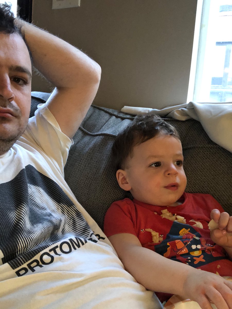 alexcrudolph's tweet photo. The show is still great. A lot of people did cool work here. 1.75 year old is eating apple slices and spitting chunks out onto himself. https://t.co/zWf9tVqJ9Q