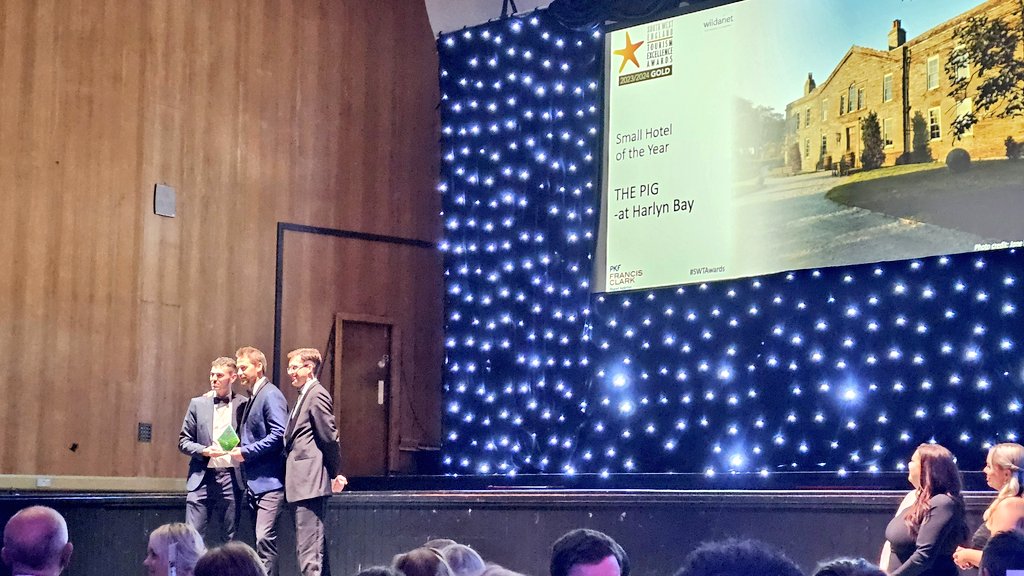 Congratulations to #SouthWest660 Partner @The_Pig_Hotel Harlyn Bay for winning Gold @swtourismawards in the Small Hotel of the Year. #SWTAwards