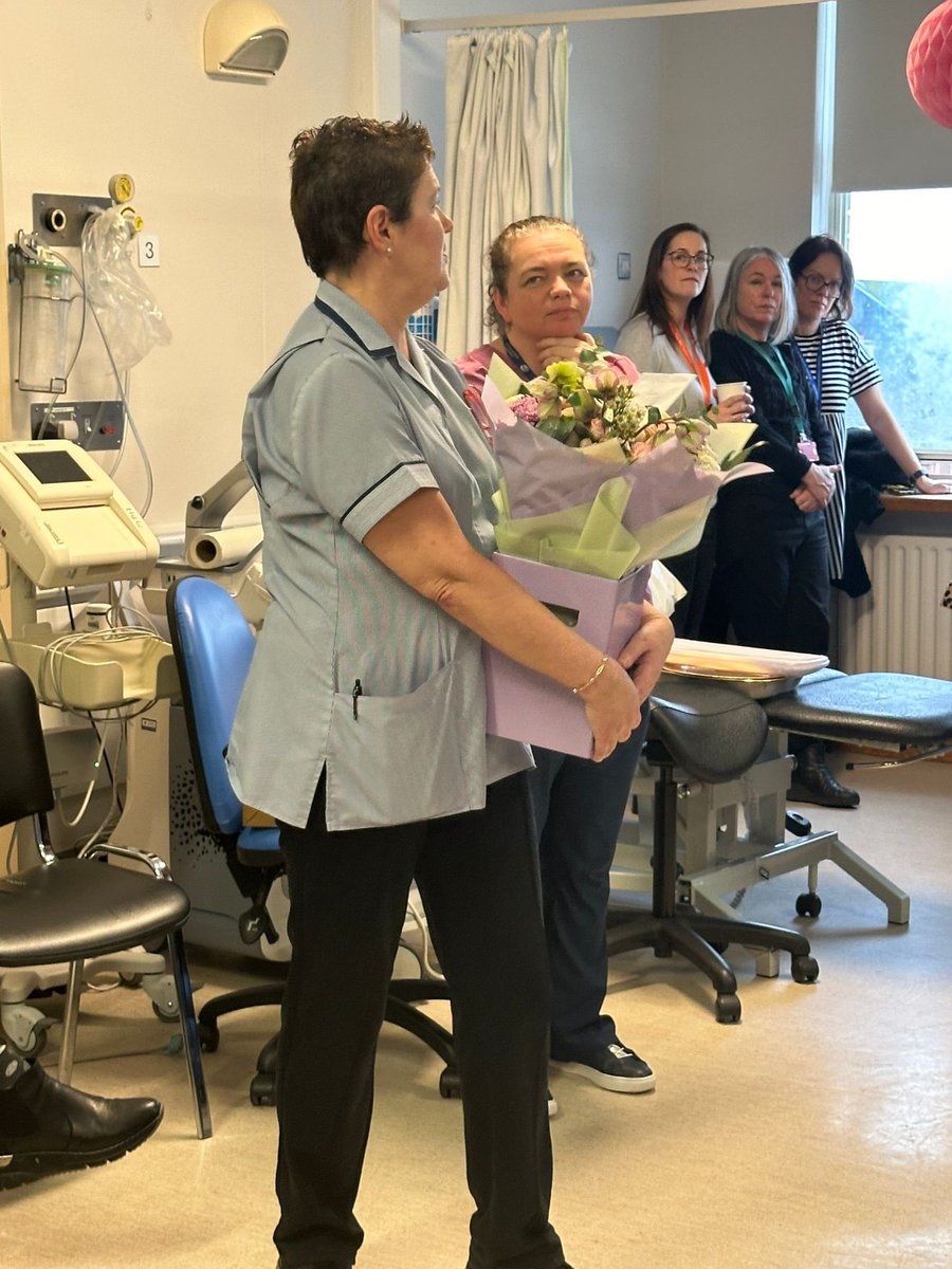 gra_milne12's tweet photo. It was a packed house when staff came to say goodbye to Linda Keenan, staff midwife Maternity OPD. After more than 40 years @OLOLMat_Unit Linda decided it was time to hang up her pinard. Linda was an exceptional midwife and will be dearly missed by all #retirement #opportunities https://t.co/K5oH2AgxpJ