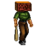 Remember the 'Don't Walk' guy hiding on the cover art of Streets Of Rage 2? Here is what I imagine he'd look like in sprite form: