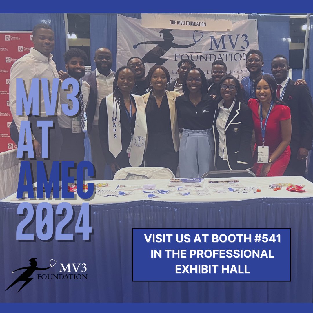 We are happy to share that the MV3 Foundation will be participating in the 60th SNMA Annual Medical Education Conference

Connect with us at Booth 541 in the exhibit hall #Amec2024