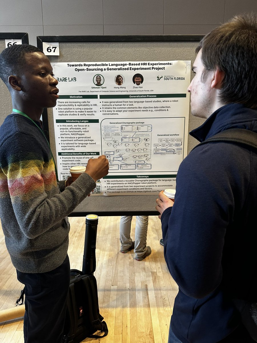 My Nigerian PhD student <a href="/Uthman_akin_/">Uthman</a> experience big snow at <a href="/HRI_Conference/">The HRI Conference</a> in Boulder for the 1️⃣st time.

And I took a photo of him under a ❄️snow tree🌲 😎

What a conference experience‼️