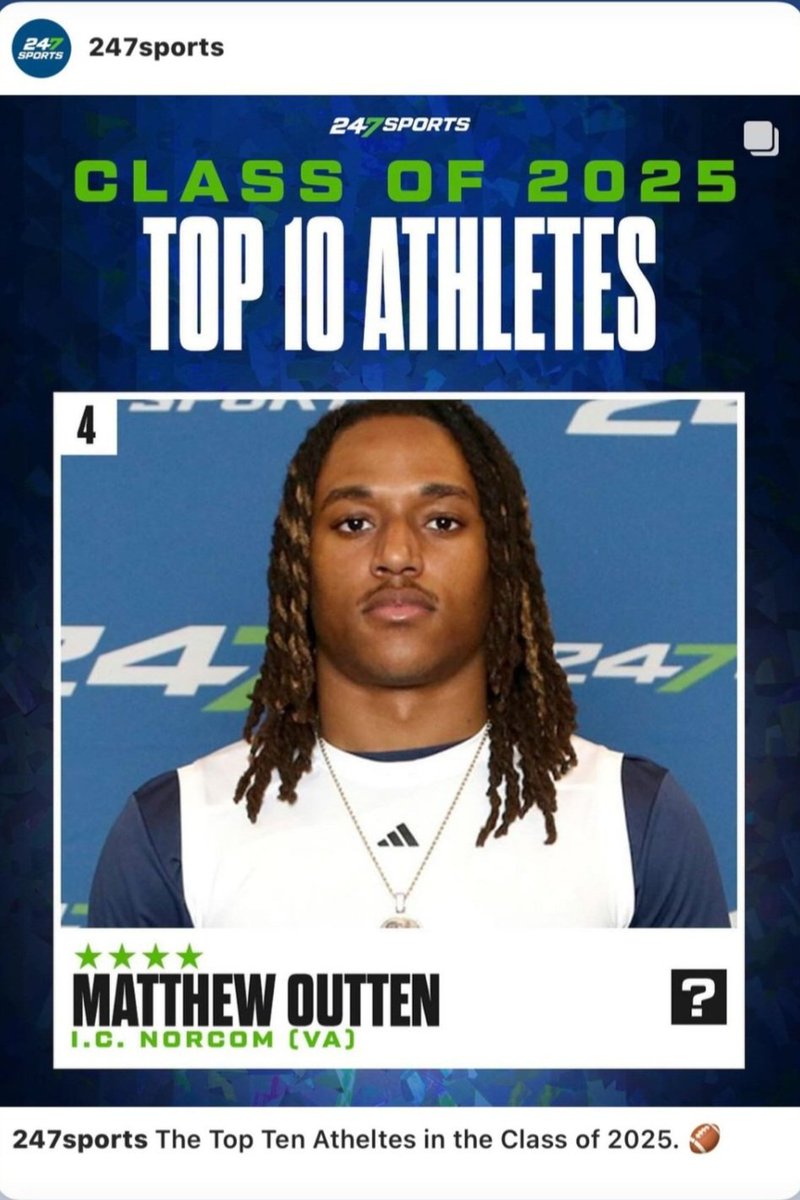 Norcom Football is on the rise with @Matthewoutten6 blazing the trail!!! #4 in the country, 4⭐️ #championship #season #tradition #pride #legacy W.I.N