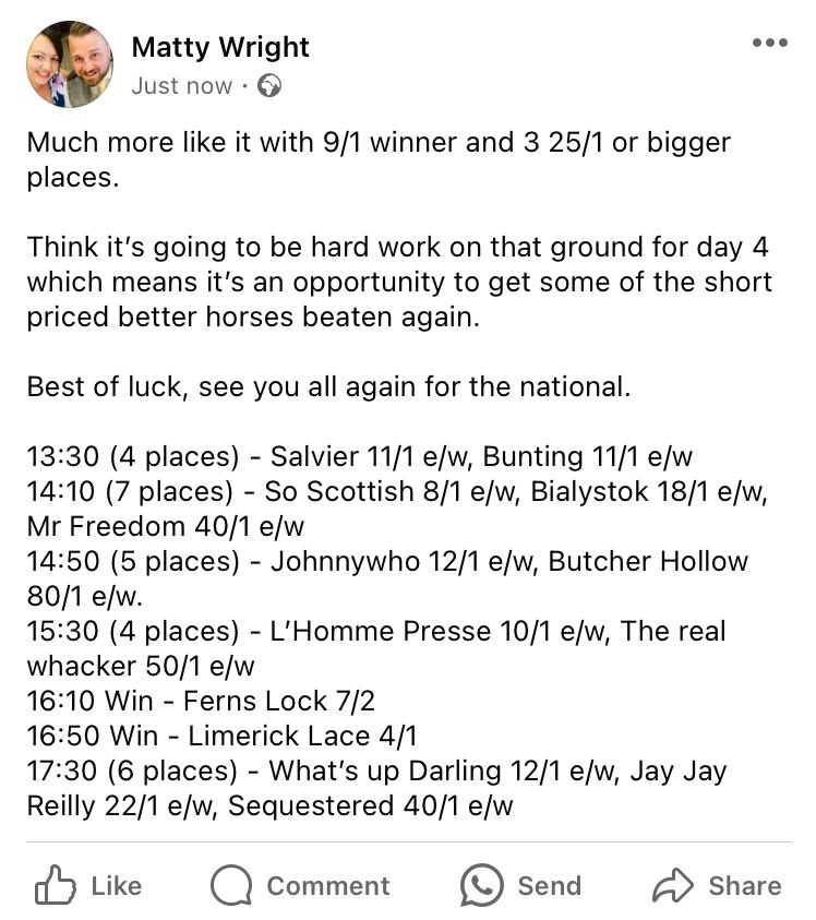 wrightstuff1986's tweet image. #CheltenhamFestival #FollowTheWrightStuff