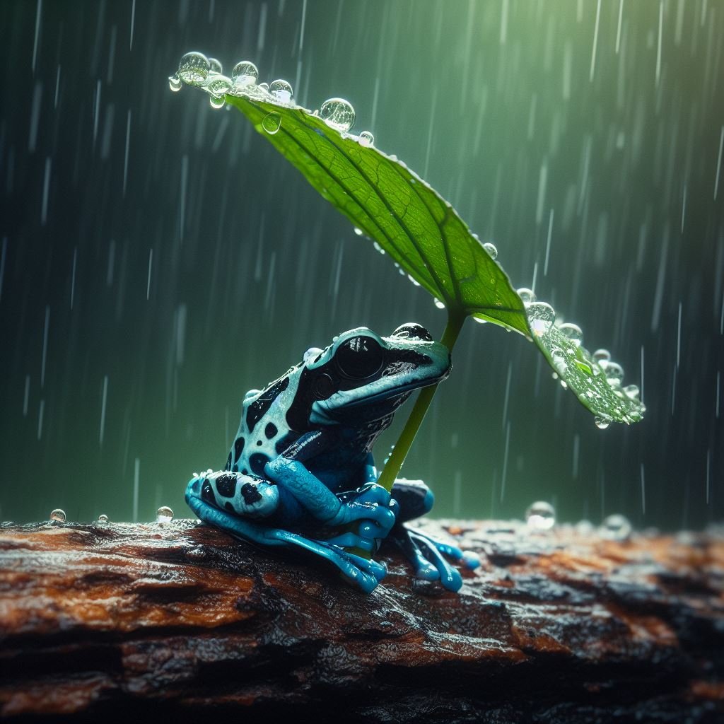 CG_FrogTony's tweet photo. I love rain but I HATE feeling damp... #FrogProblems https://t.co/rIWZEP98Q0