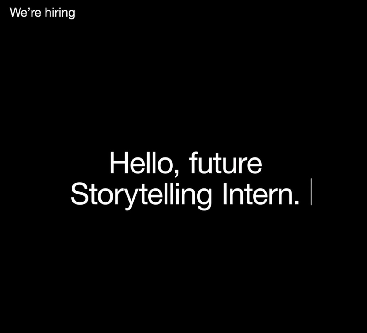 Our internship program is starting up again! First up—we’re looking for an intern to join our Storytelling team! ✍🏼

If you’re interested, send us your resume and a (short!) letter letting us know why you think you’re the right fit for our internship:  work@forthepeople.agency