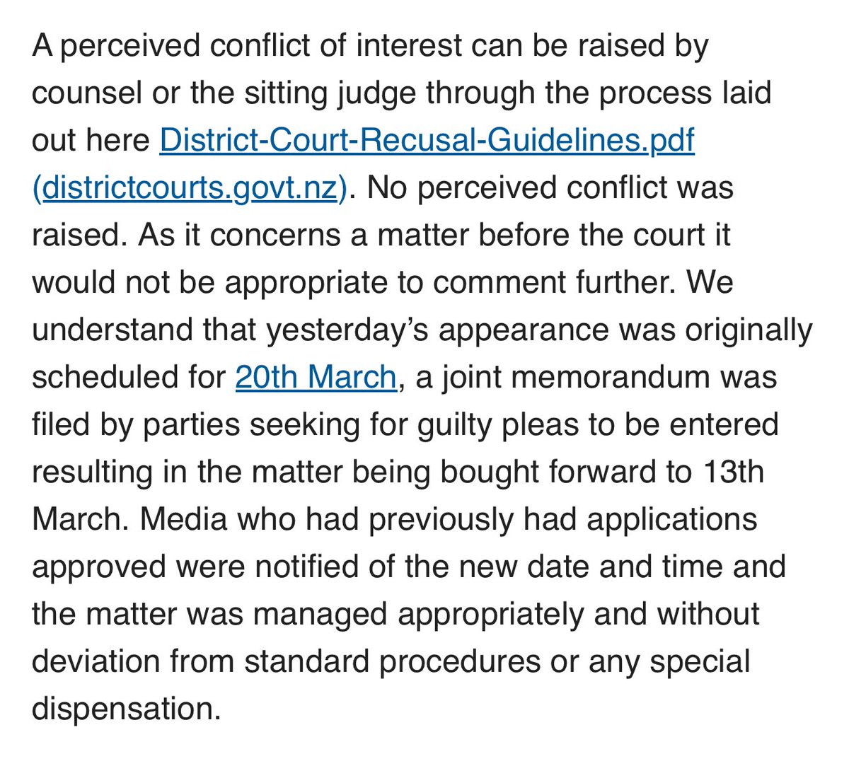 philipcrumpX's tweet photo. @kaiviti_cam For context, this is the full statement given by a spokesperson for the Chief District Court Judge. https://t.co/udTvEAz2Fv