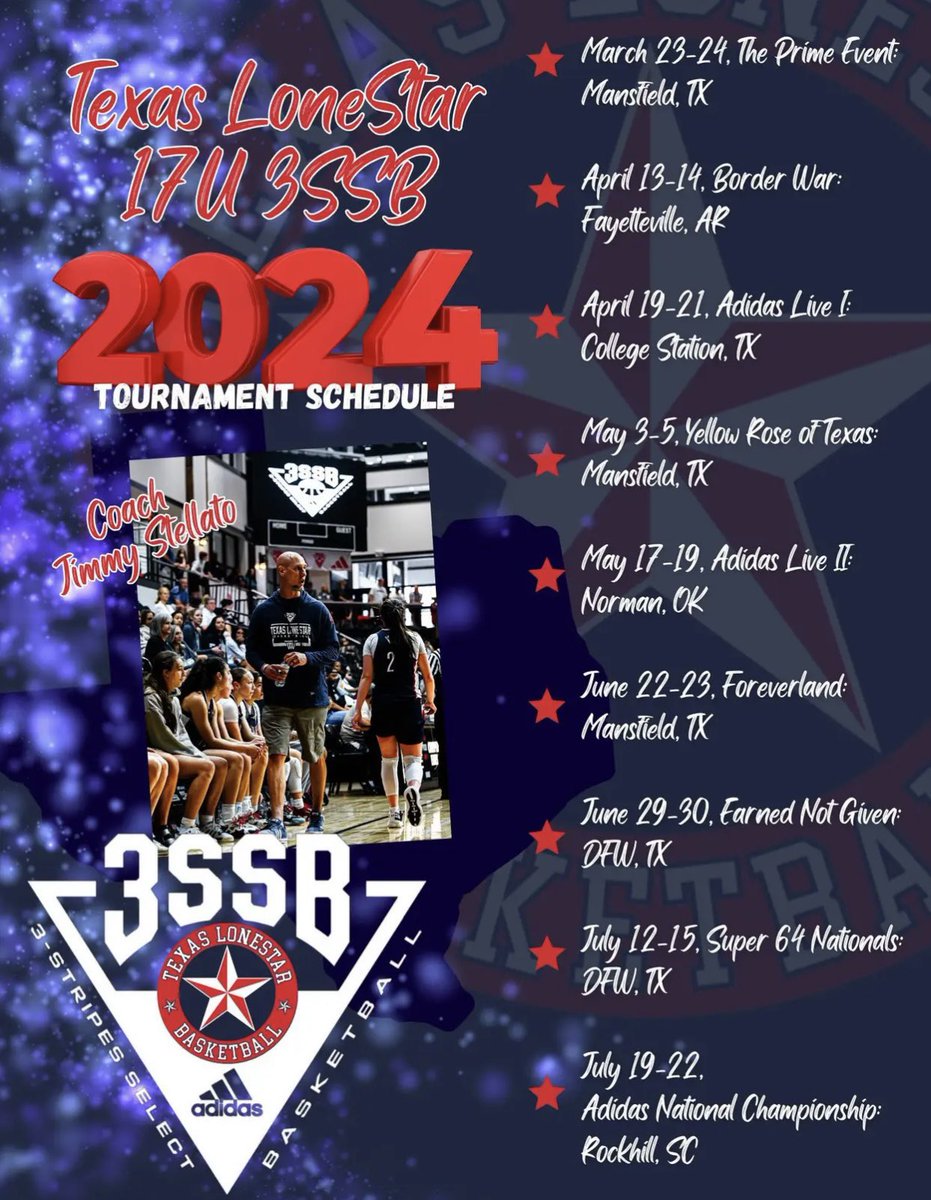 AAU season is up ! 🏀❤️ let’s go LoneStar! @3SSBGCircuit @TLSBasketball