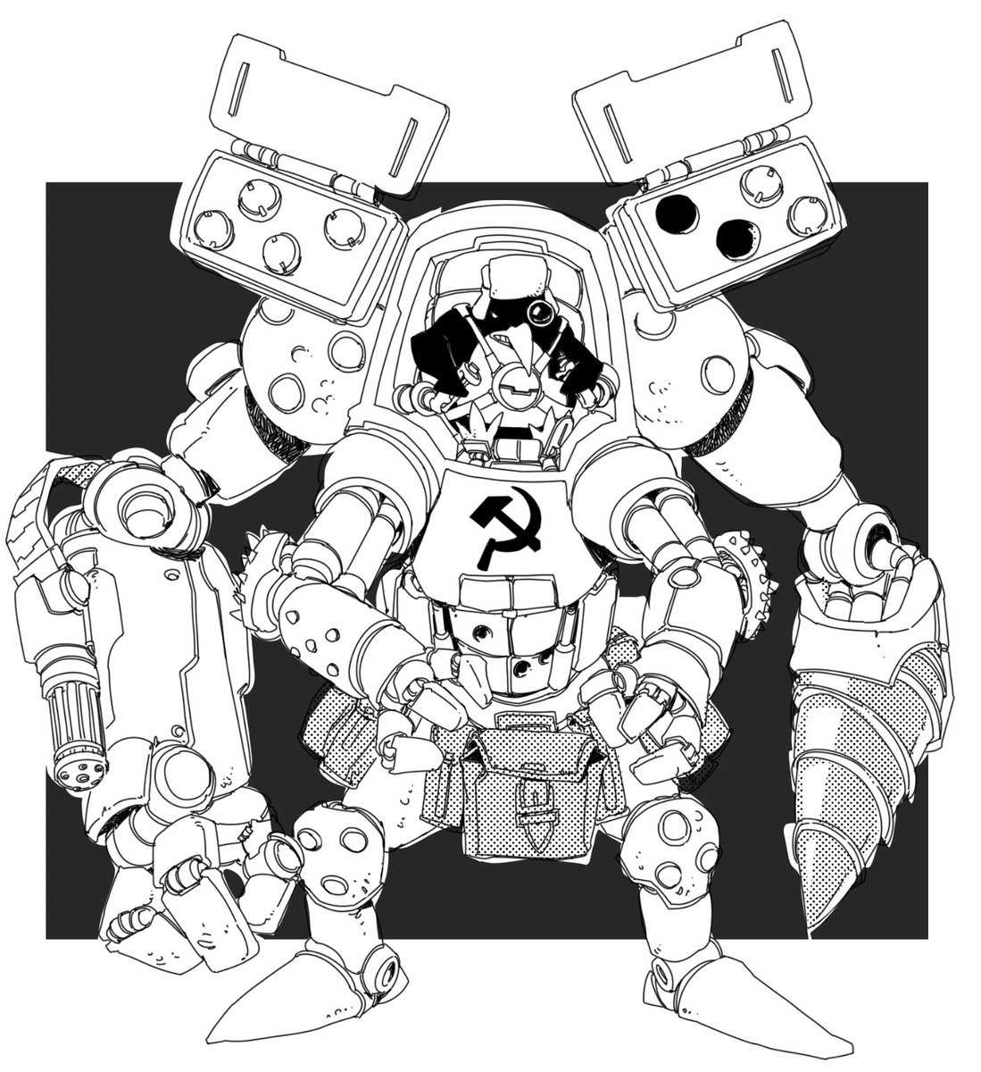 artbycarlos's tweet photo. Dimitri "Pastafrola" Ivanov, Пастафрола всегда с айвой Another finished ink from ▒▒▒▒▒▒▒▒▒▒▒▒ project. Colors soon! Stay tuned.
#art #commie #russian #mech #robot #originalart https://t.co/YOqq6f8VqI
