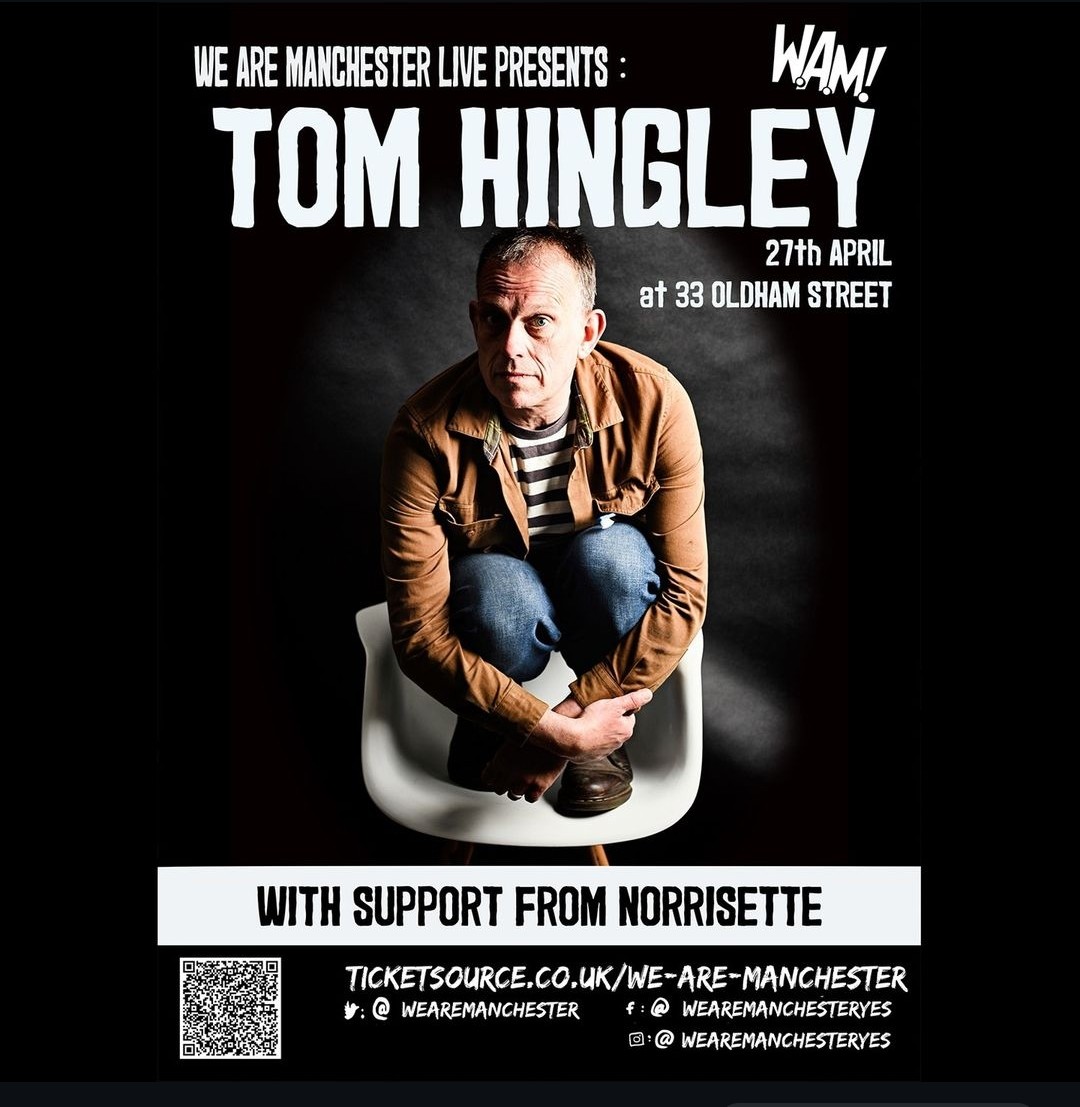 1pm TOMORROW! AN ANNOUNCEMENT ABOUT: #Wearemanchesterlive: April: @tomhingleymusic Support comes from @norrisette at @33_oldhamstreet! #Manchestermusicscene #Wearemanchester #livemusic #gigs #music #rock #MCR #indie #inspirals @scruffoftheneck