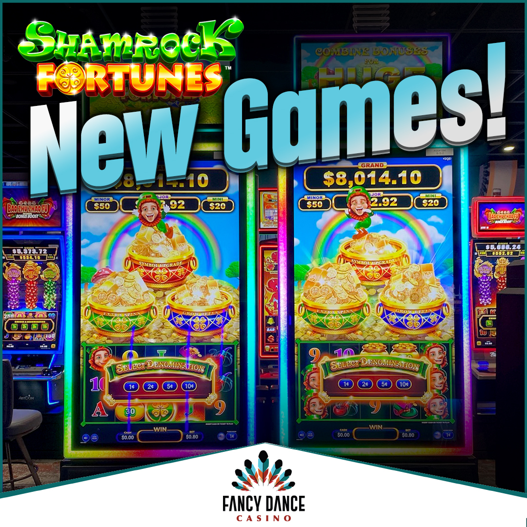fancy_dance's tweet photo. Get #lucky with our #NEW #Shamrock #Fortunes #games! π
These #AGS games were just installed earlier this week!
#fancydance #fancydancecasino #casino #bestslots #fancy #getfancy #newgames #newslots #perryok #playslots #ponca #slot #slotgames #slots #stayfancy #wherewinnersdance https://t.co/CcTTsNsE0e