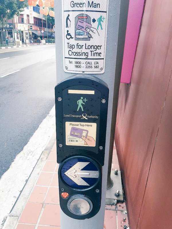 Please re-Tweet if you appreciate this early effort at #disability & aging-friendly #urbanplanning to help those needing extra time to cross a road safely. Now let's make it free, the print larger, add braille, change 'man' to 'person,' etc.! #mobility #walking #transportation