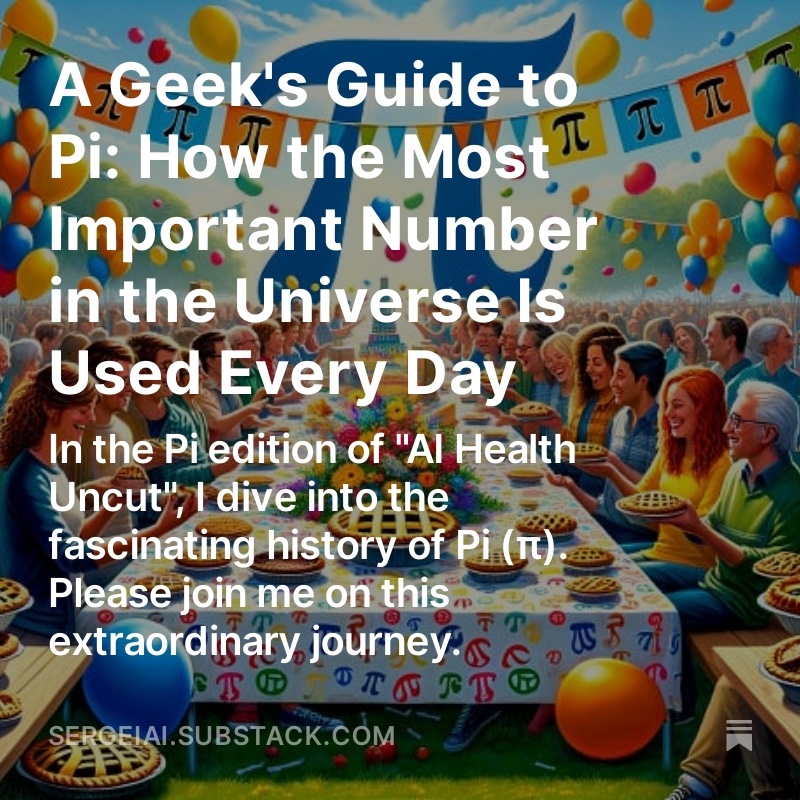 🎉 Happy #PiDay! 🎉 Undoubtedly the most exciting day of the year, at least in my eyes. 😉

Did you know that:

π  Each one of us uses Pi daily, often without even realizing it.
π  Pi is not only mentioned in the Bible but it's also calculated there? Sure, it was a rough…