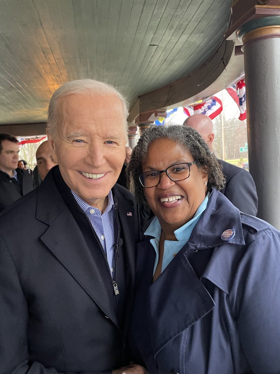 On the left, 2012. On the right, today. For more than a decade, I've been proud to fight alongside @joebiden for the future Michigan deserves. This year, there's more at stake than ever. Let's roll up our sleeves.