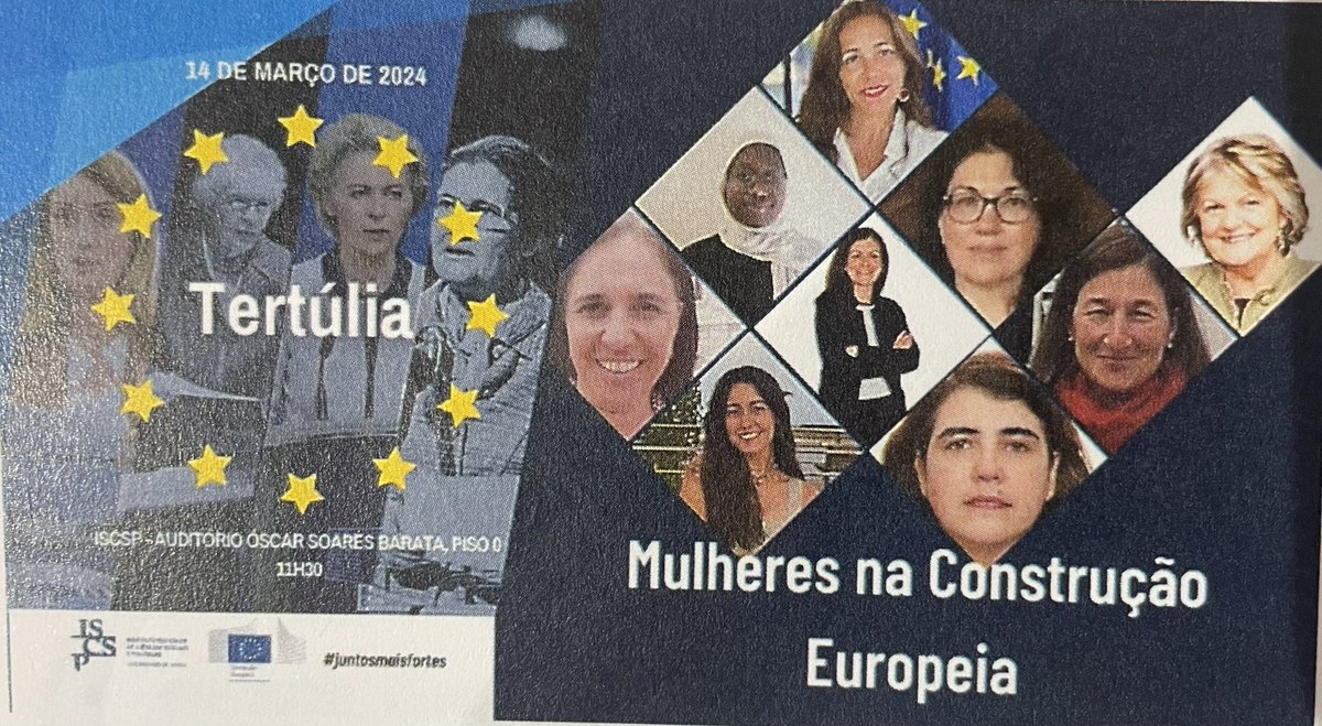 Mulheres na construção europeia foi o tema da tertúlia desta manhã no ISCSP : e em muito boa companhia: