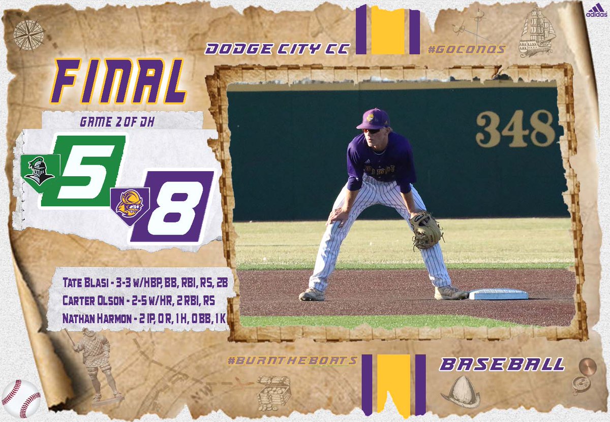 ⚾️Baseball | #GoConqs

FINAL | 8-5 Dodge City (Game 2)

<a href="/GoConqsBB/">Dodge City CC Baseball</a> use early runs to take lead &amp; late runs to secure DH split with Seward County on road....Conqs now 19-6 &amp; 5-1 in KJCCC #BurnTheBoats