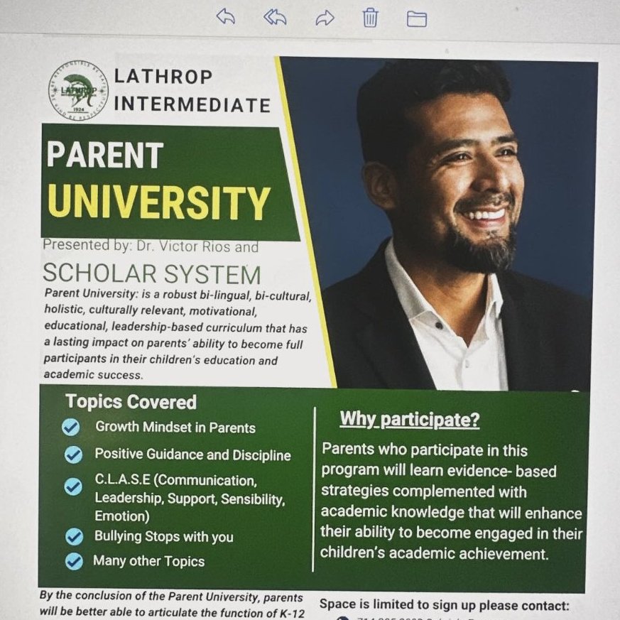 Such a great session with Dr. Hugo Moreno at @LathropInterme1 of @SantaAnaUSD! Scholar System can help you empower your district parents to get involved with their child’s education🙌🏼 #ParentEngagement #ParentInvolvement #Edchat