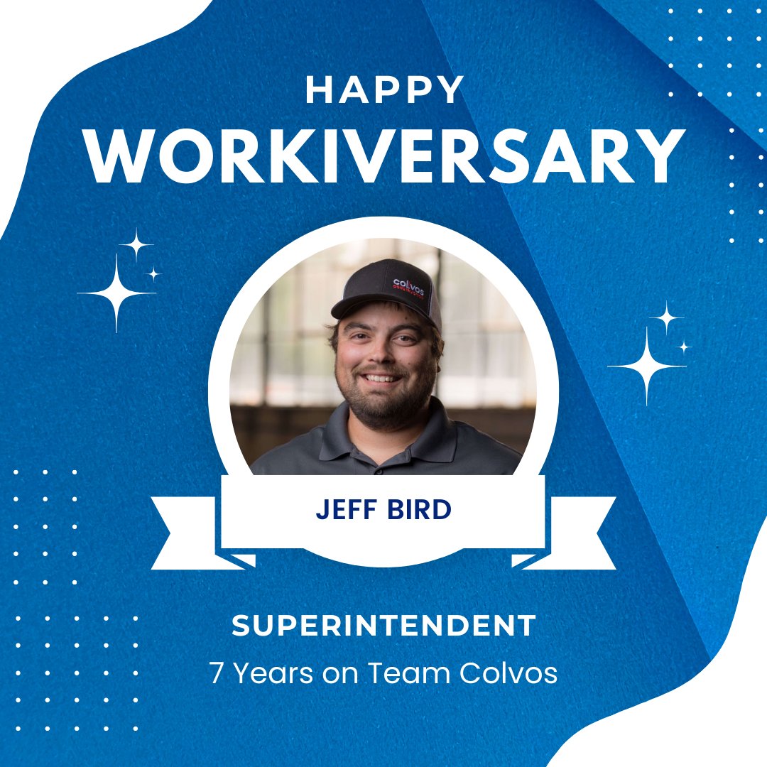 7 years on #TeamColvos for Superintendent, Jeff Bird!

Besides the bosses, Jeff was Colvos' first employee ever. Jeff, thanks for your leadership and dedication to your job. Here's to more years of hard work!