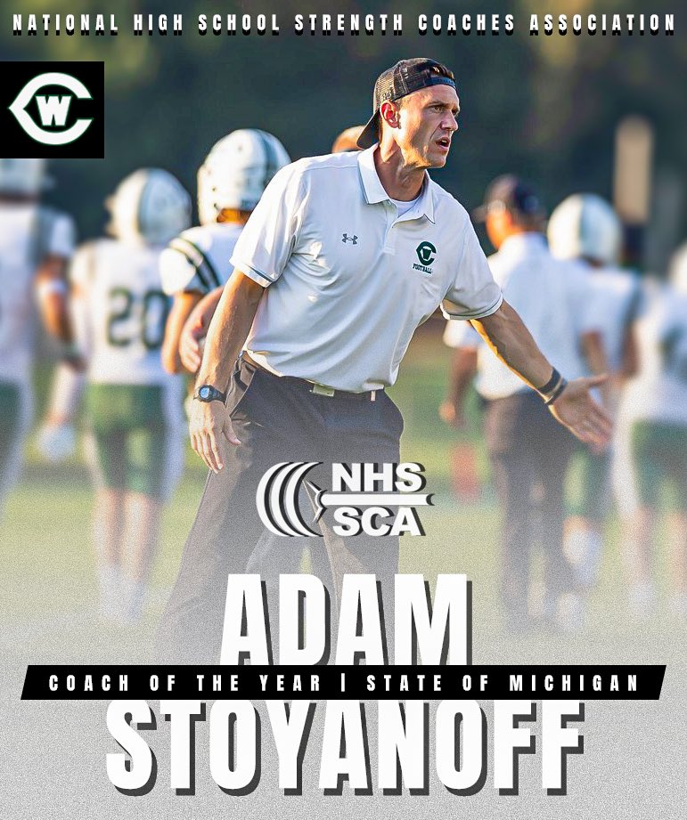 STAFF SPOTLIGHT Congratulations to our very own Strength Coach, Adam Stoyanoff on receiving Michigan’s Coach of the Year award for the NHSSCA! A well deserved recognition, we are honored to have Coach Stoy at West Catholic & appreciate all he does! #WeTheWest | #GRWCAthletics