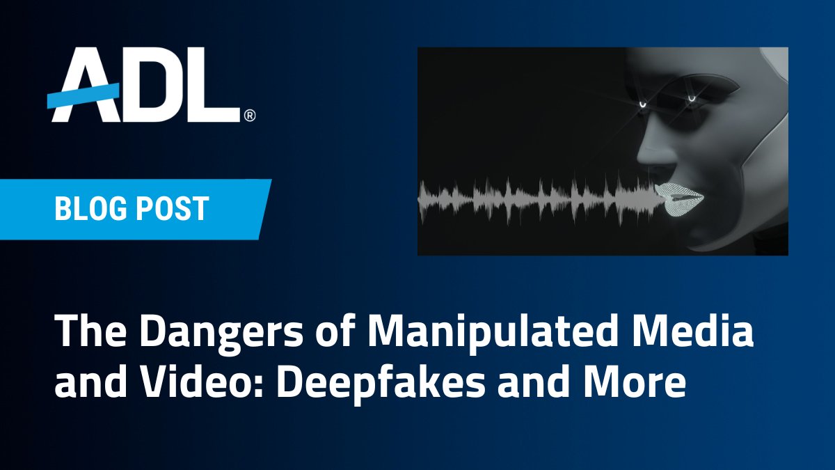 ADL's tweet image. AI-translated videos of Hitler&apos;s 1939 Reichstag speech, in which he calls for the annihilation of Jews, have recently gone viral, garnering more than 15 million views. Our Center on Extremism highlighted the dangers of deepfakes in June 2023. Learn more: adl.org/resources/blog…