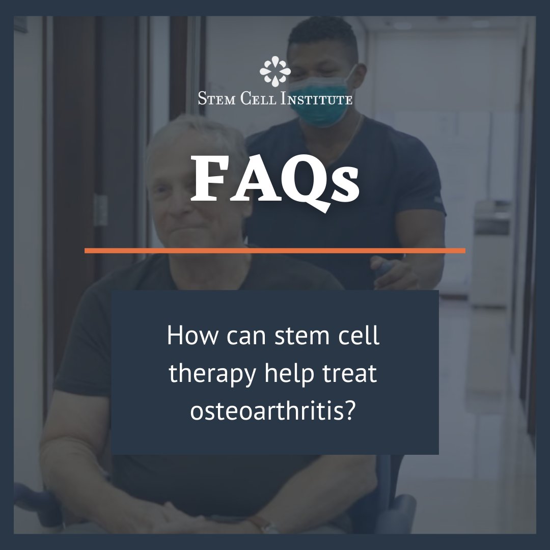 Stem cell therapy with our Golden Cells™ has been shown to help with reducing inflammation and tissue regeneration, which has the potential to reduce pain in patients with osteoarthritis. Learn more: cellmedicine.com/stem-cells-and…
