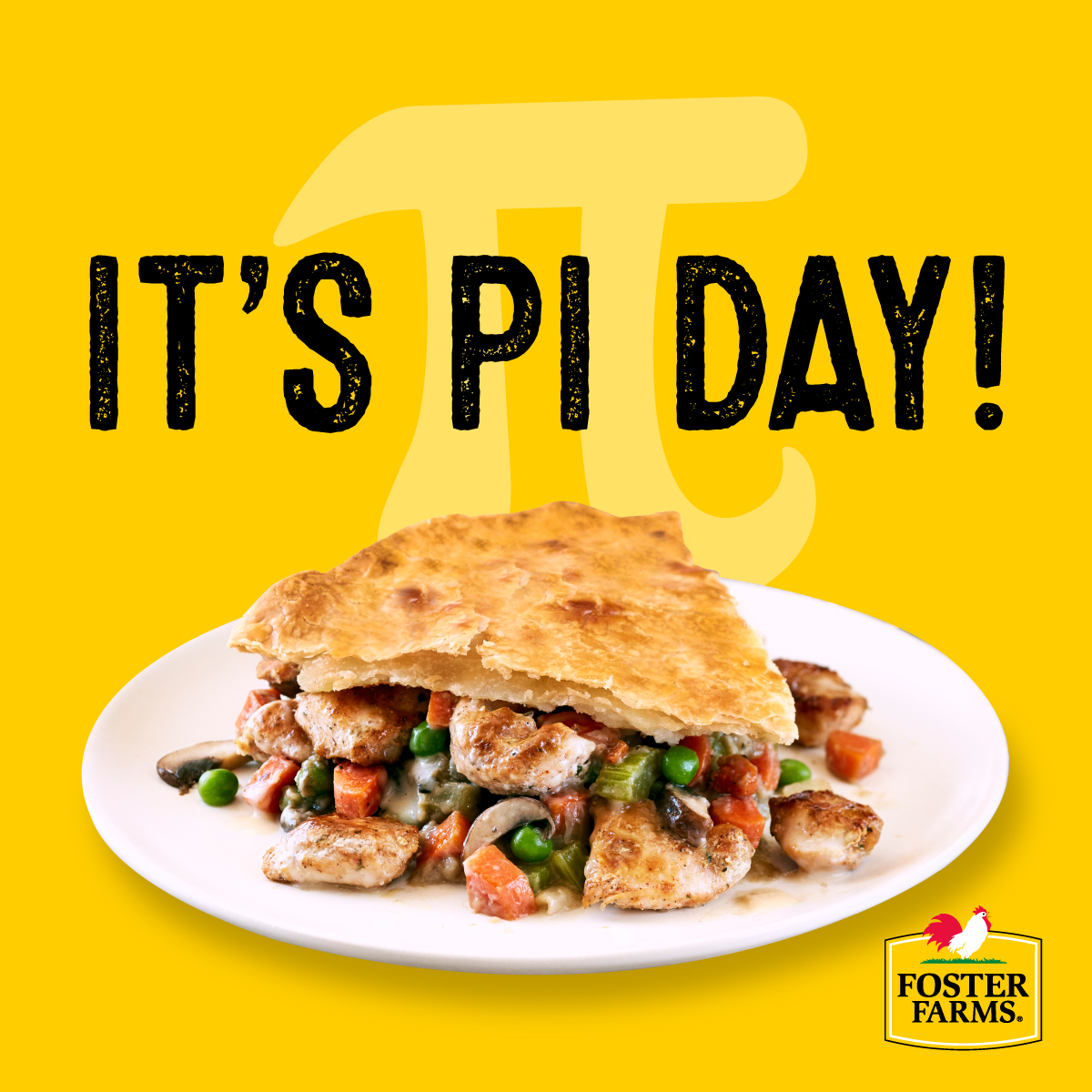 3.14 = 🥧 Check out the full recipe! bit.ly/49bjtVf #fosterfarms #nationalpiday #piday #chickenpotpie #potpie #pie
