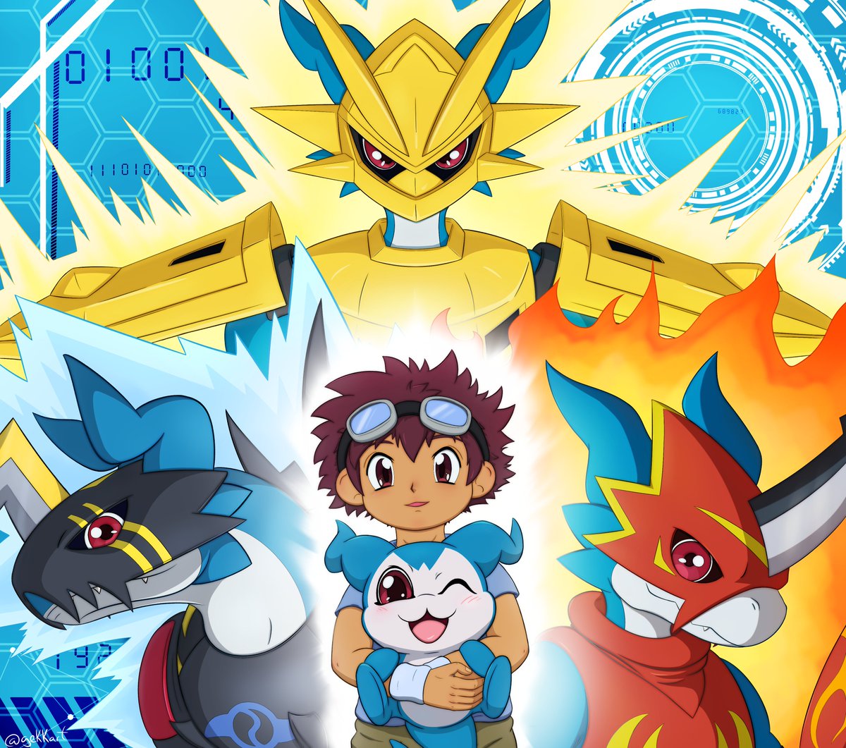 Veemon's armor evolutions!!! I'm not good thinking titles alright. #デジモン #Digimon #magnamon