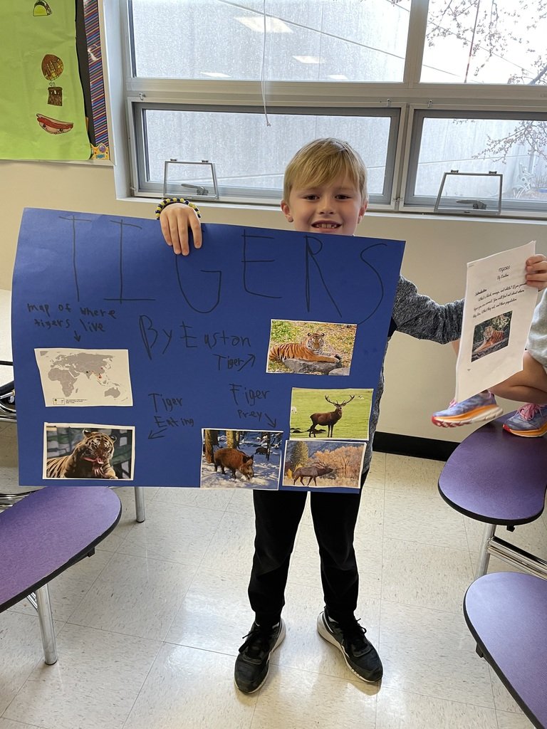 DistrictMVR3's tweet photo. Students in Mrs. Watson's 3rd Grade held a "Writing Celebration" to showcase their informational writing. Topics included cars, cobras, Travis Scott, and severe weather. Students are more eager to research and write about topics that are of interest to them. Great job Warriors! https://t.co/9ovzK97y7M