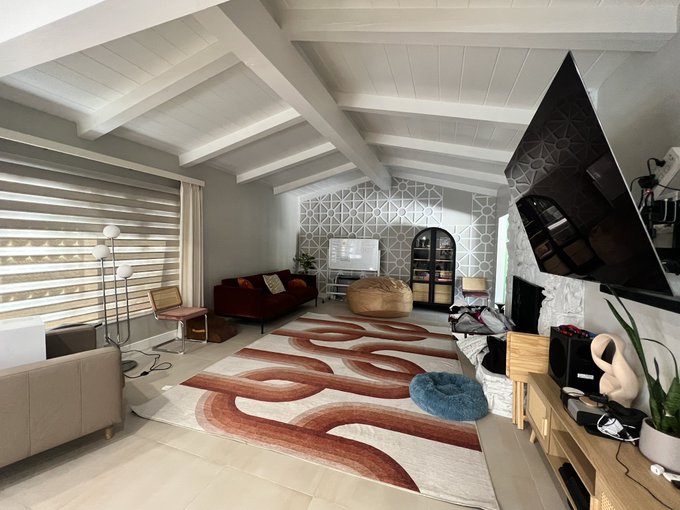 2 pic. Ok guys, I need help. Here’s my living room and the entrance way. Idk how to place furniture here