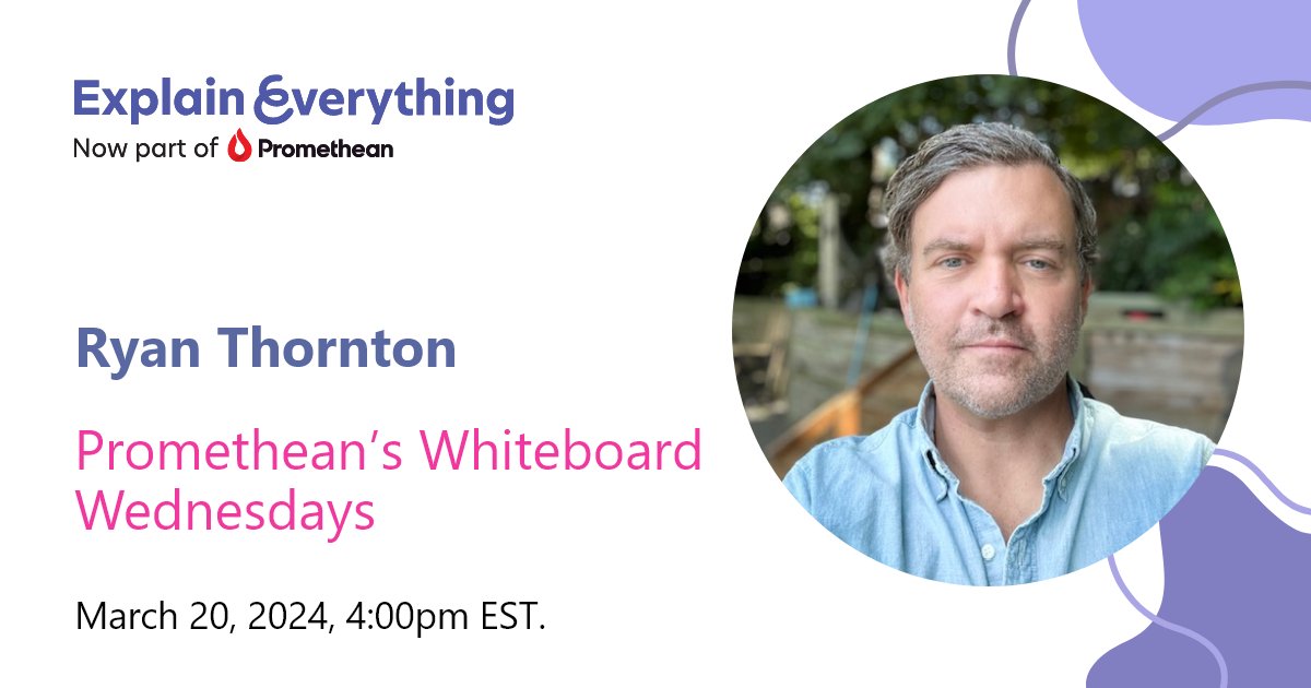Join us on March 20 to explore the latest Explain Everything Whiteboard updates on the ActivPanel 9! Can't attend? Check out our webinars scheduled every Wednesday in March and April at 4 p.m. EST! Register now: bit.ly/42GB2L2 #WhiteboardWednesdays