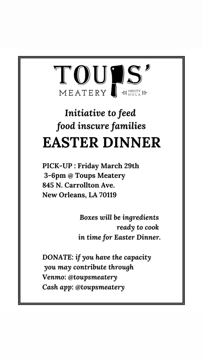 It’s that time. We will be feeding food insecure families Easter dinner so we can assess how many meals we will need to provide households through the summer. If you can help please donate. If you can drive and deliver the meals link in comments. Thank you either way.