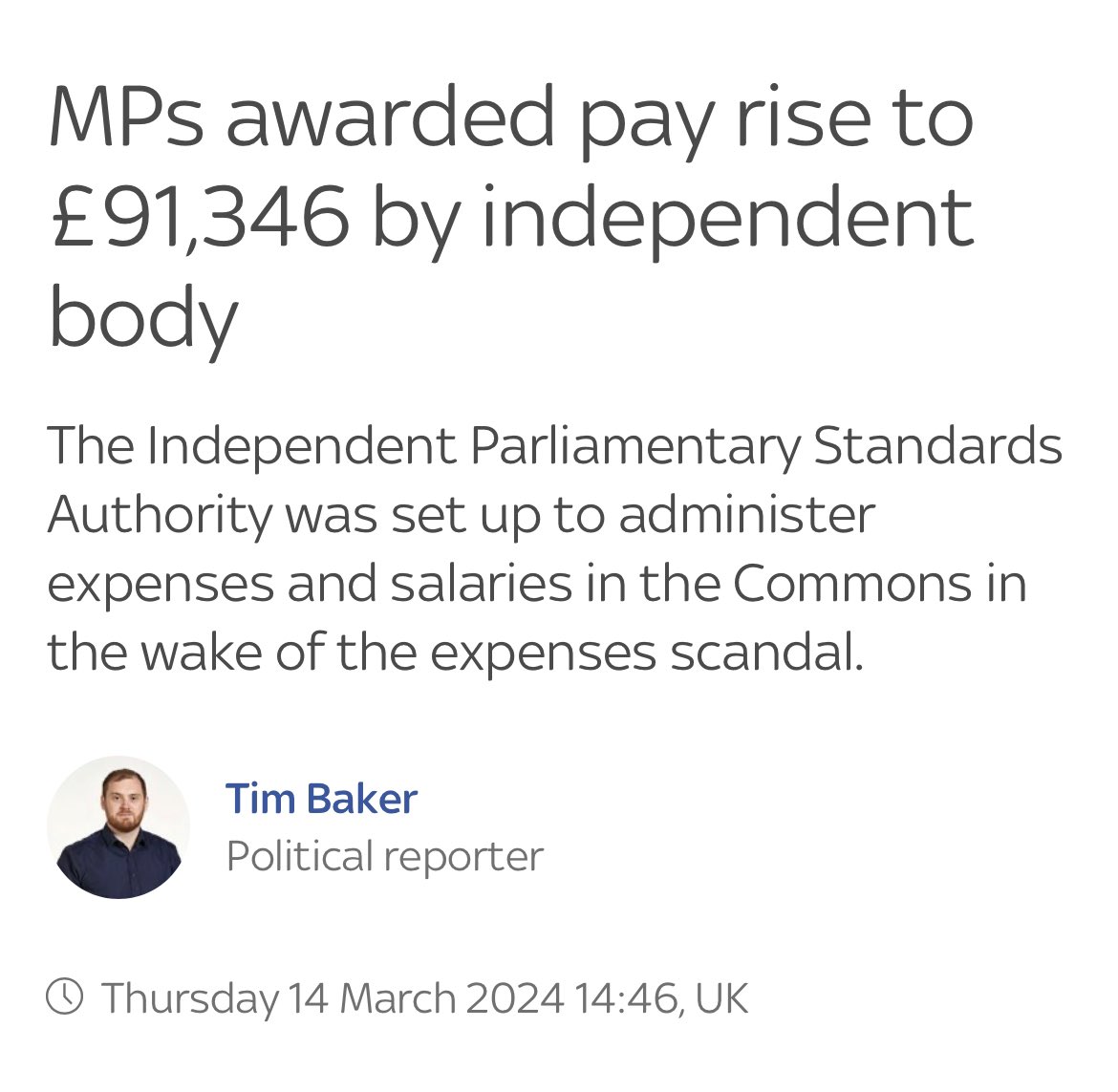 They money is there.

I’m so glad the MP strikes were successful and they’ve now got almost £5,000 added to their annual salary.

They did have to strike didn’t they?