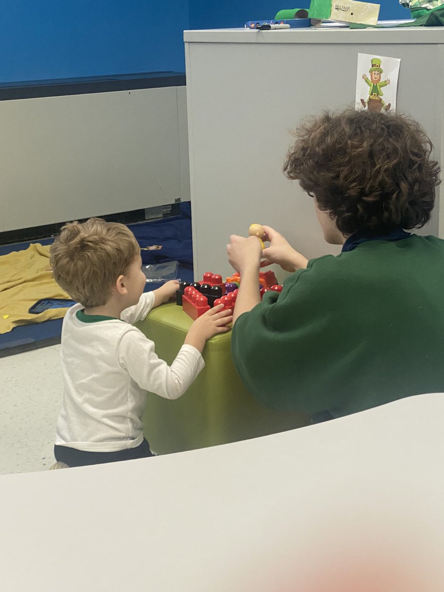 Abe had a blast hanging out with Ben H. and the other Child Development class students during their St. Patrick’s Day party! #WeAreBorgia