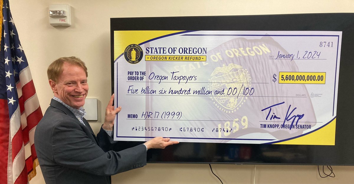 Our leader <a href="/SenatorKnopp/">Tim Knopp</a> loves the Kicker and so do working Oregonians! <a href="/OCPPnews/">Oregon Center for Public Policy</a>

What are you choosing to do with your Kicker this year? #orpol #orleg