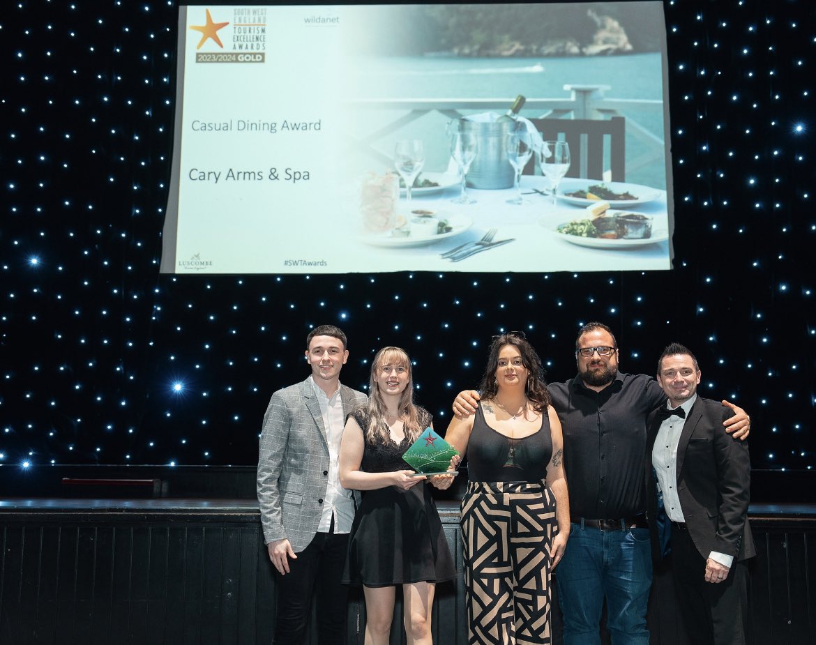 Cary Arms & Spa (@caryarms) on Twitter photo Congratulations team Cary Arms on winning Gold in the Casual Dining category at the South West Tourism Awards for Excellence! 🤩 years after years your hard work, dedication and passion have shone through! Amazing achievement! 🙌 🥰
#SWTAwards  #restaurant #goldwinner Congratulations team Cary Arms on winning Gold in the Casual Dining category at the South West Tourism Awards for Excellence! 🤩 years after years your hard work, dedication and passion have shone through! Amazing achievement! 🙌 🥰
#SWTAwards  #restaurant #goldwinner