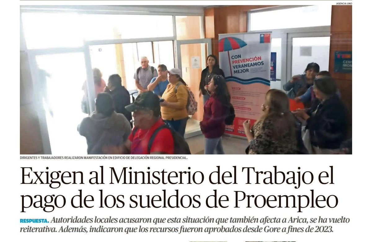 Vergonzoso que las autoridades regionales no puedan destrabar este problema que aqueja a los trabajadores ProEmpleo desde ya hace un buen tiempo. Son meses y meses que sufren por el pago de sus remuneraciones atrasadas, con un trato indigno.