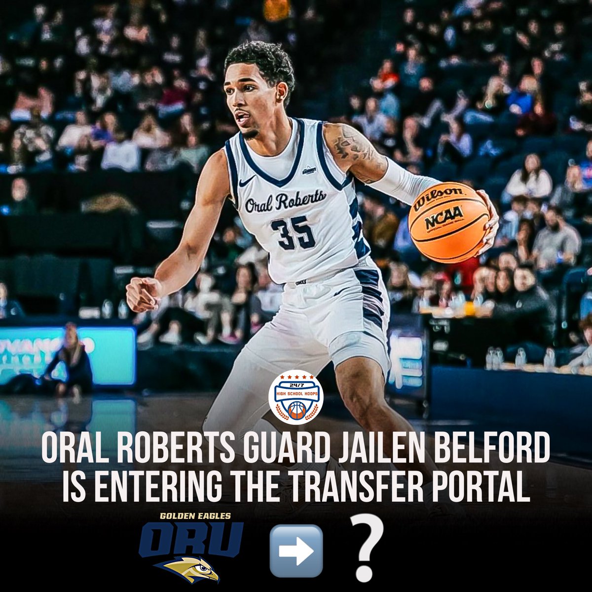 NEWS: Oral Roberts guard Jailen Bedford (@jailen_bedford) tells me he’s entering the transfer portal. Bedford began his career at Trinidad State (JUCO) before arriving at Oral Roberts last summer. Was second on the team in scoring this season. He averaged 14.6PPG, 6.4RPG and…