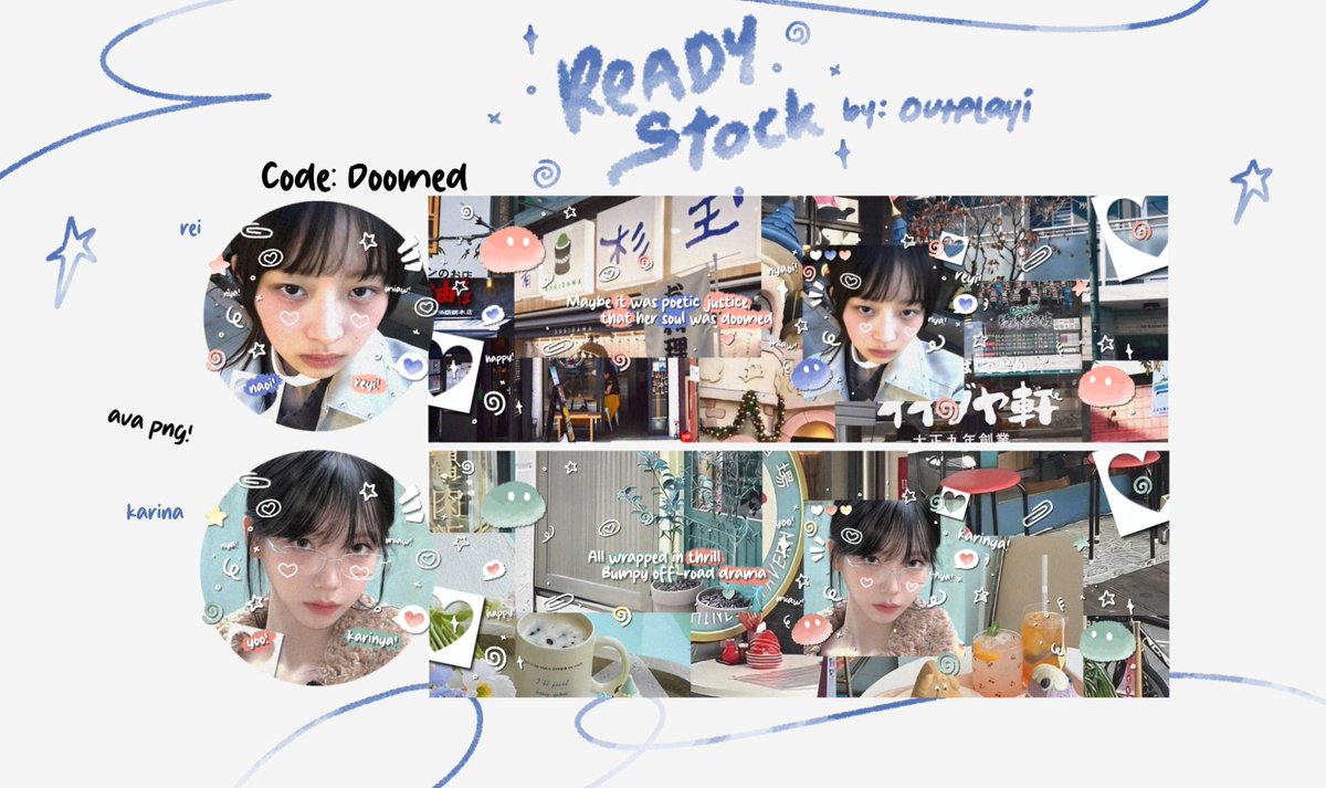 help repost? timakaci! 💌

halo! saya ada layout ready stock karina dan rei yang bisa ditake sekarang dan free re-text! price ada di alt yaah. jajan!

#zonauang #zonaba