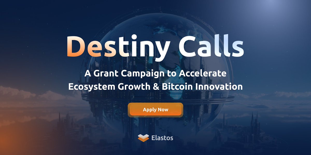 Developers! Come build on BeL2 - The Elastos #Bitcoin grant program is live! Applications open! $ELA $BTC

Apply - destinycalls.elastos.info