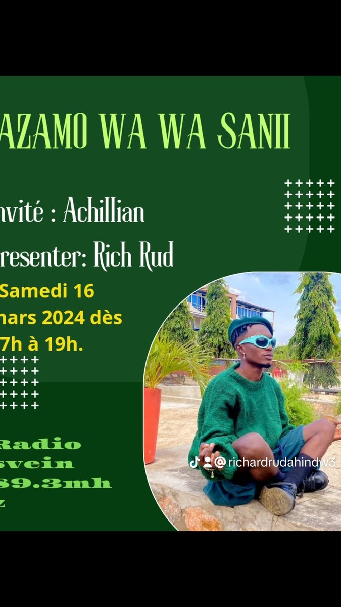RadjabRichard's tweet photo. Achillian depuis @uvira sera également notre invité dans l'émission Mtazamo. https://t.co/1hytFJyTCC