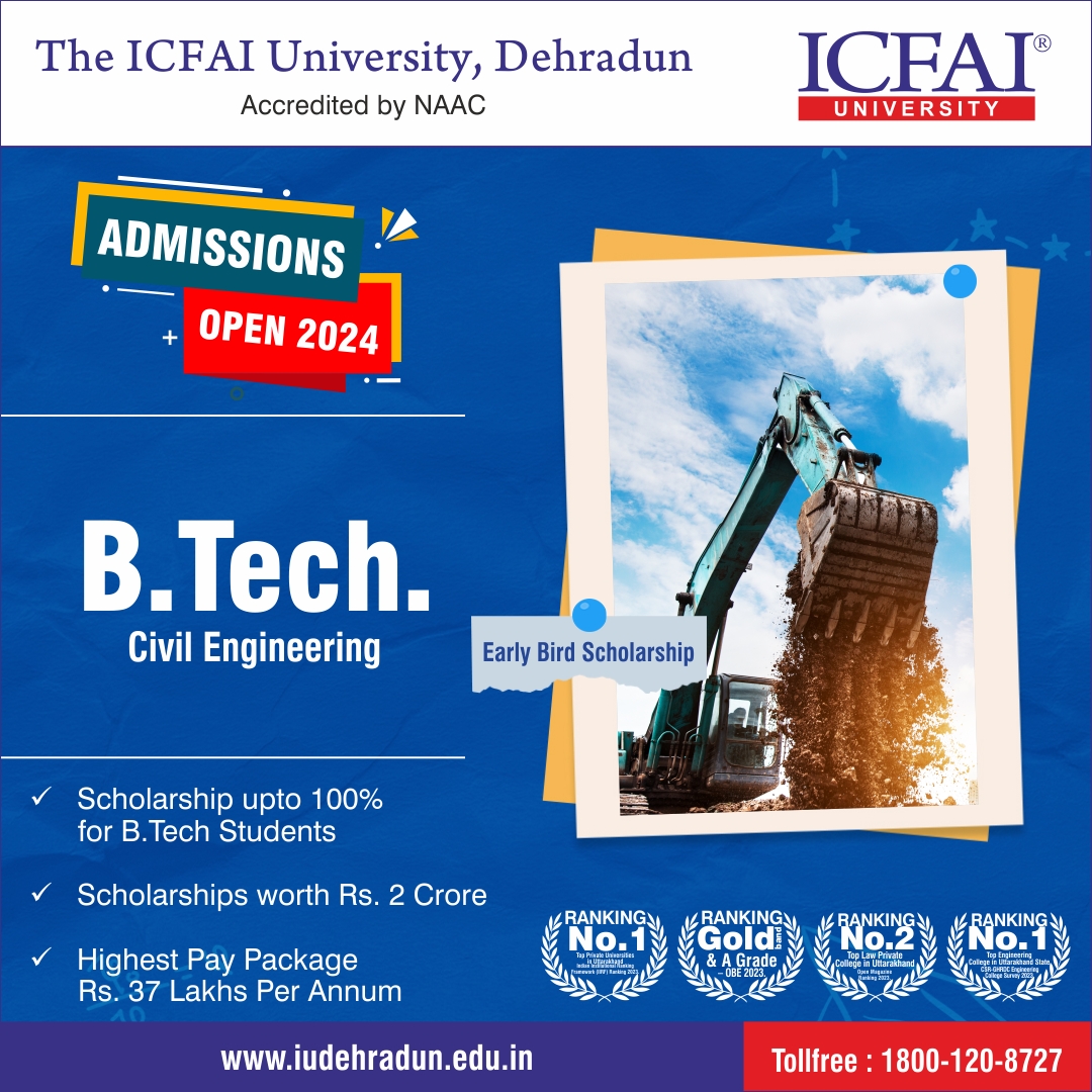 icfaidehradun's tweet image. 🎓 Pursue Excellence in Civil Engineering with B.Tech. Program! 🚀 Admissions Now Open! 🏗️✨
👉 visit  iudehradun.edu.in/admissions/202…
📞 Toll-Free 1800-120-8727
#BTechCivilEngineering #CivilEngineering #ApplyNow #FutureEngineers #InnovationInEngineering #ShapeTheFuture