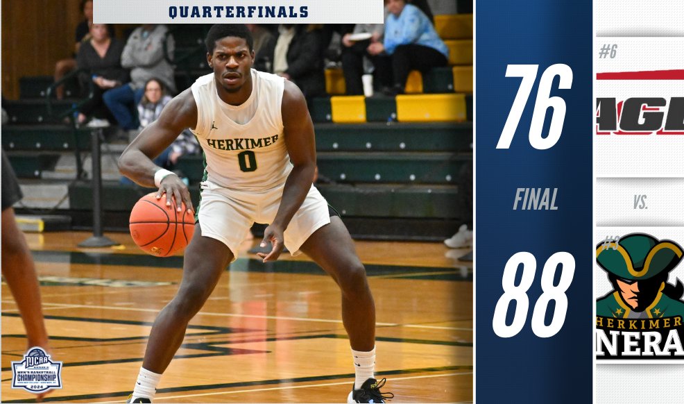 🫡 The Generals march on

Herkimer holds on against MN North-Rainy River by an 88-76 final and advances to the 2024 #NJCAABasketball DIII Men's Championship Semifinals.

njcaa.org/championships/…