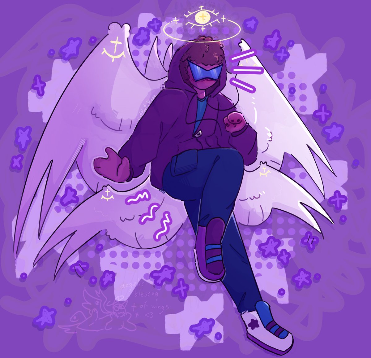 CatMint_ROSE's tweet photo. 💜lore or something

☂️a gift for @supertheblob
(i need to stop drawing this man /silly)

💜#art #digitalart #oc #artist #persona #fanart https://t.co/mVSDr61MSN