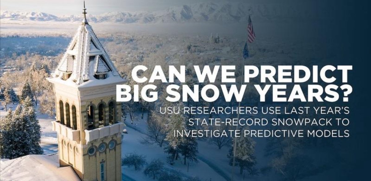 The 2022-23 winter was one for the snow pack record books! Check out this video about how USU’s climate science researchers are using the insight we gained last year to predict how future snowpacks could come about! usu.edu/today/story/us…