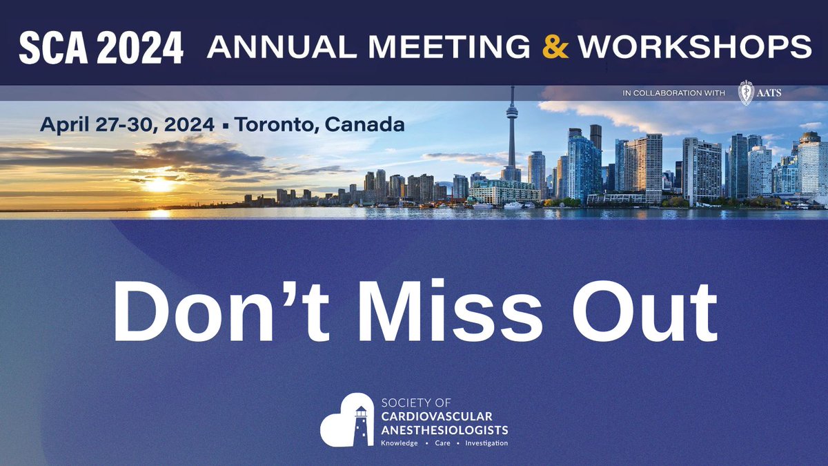 Register for #SCA2024 today! You won't want to miss this once-in-a-lifetime educational opportunity presented in collaboration with the American Association for Thoracic Surgeons (AATS). Click here to learn more: buff.ly/3yoSYwI