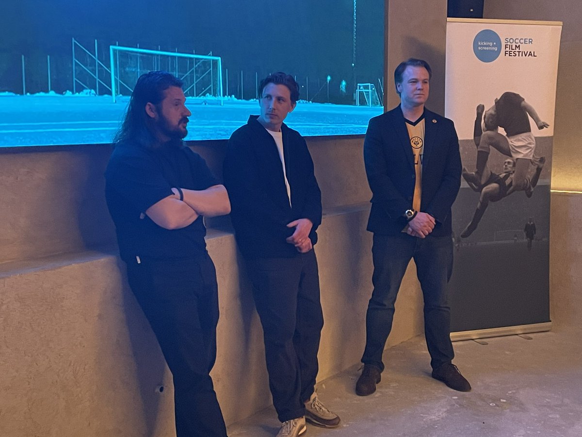 Owen and James from <a href="/MundialMag/">MUNDIAL</a> and Russell from <a href="/Wolves/">Wolves</a> introducing “When LA Wolves Conquered the USA” at K+S New York 2024.