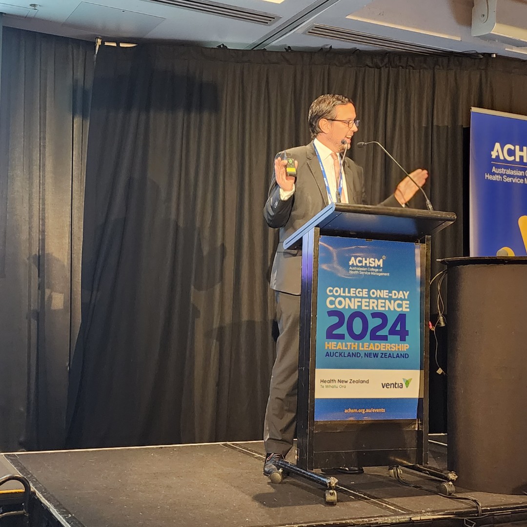 ACHSM's tweet photo. Andrew Slater, Chief People Officer, Health New Zealand - Te Whatu Ora, addressing delegates of ACHSM's one-day conference in Auckland, Fri 15 Mar 2024, on the strategy for the Aotearoa health workforce.
.
.
#leadership #management #healthservices #healthservicemanagement https://t.co/9AaFPrwrz4