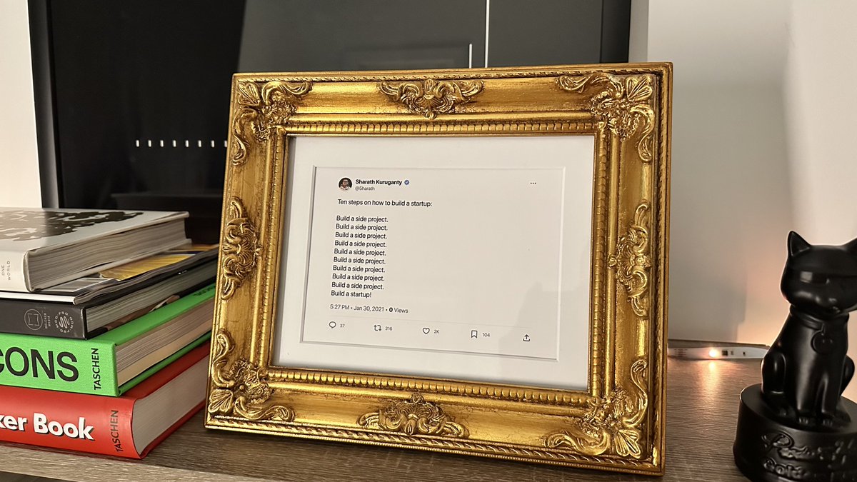 Sharath Kuruganty (@5harath) on Twitter photo This year, my mindset and goal is to launch multiple products, and thanks to @framedtweets, now I have a reminder sitting in my studio 🤩
Thanks to the good folks at <a href="/stickermule/">Sticker Mule</a> for sending this ❤️ This year, my mindset and goal is to launch multiple products, and thanks to @framedtweets, now I have a reminder sitting in my studio 🤩
Thanks to the good folks at <a href="/stickermule/">Sticker Mule</a> for sending this ❤️